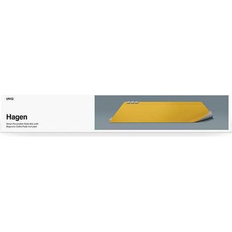 Uniq Hagen protector de escritorio reversible doble cara amarillo canario y gris