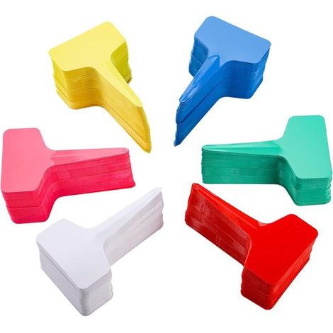 Étiquettes pour plantes - 600 pièces - 6 x 10 cm - Supports pour plantes - Étiquettes suspendues - Identification des plantes - 6 couleurs - PVC (1/5)
