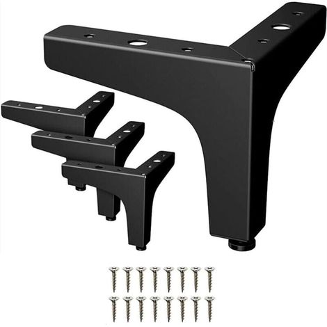 Pieds De Meuble En MéTal, Peut Charger 800 Kg, Pieds De Table Triangulaires 4 Pieds D'Armoire Diy, Canapé, Table Basse, Meuble Tv Et Autres Pieds De Table (6" / 15cm)-Fei Yu (1/4)