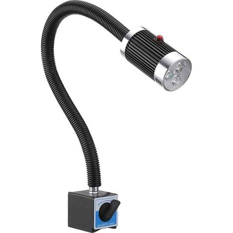 Lampe LED - Base Magnétique - Bras Flexible - Étanche IP54 - 9 W - Pour Tour Fraiseuse CNC Etabli Métallurgie - 1 Pièce (1/5)