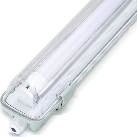 Jiubiaz Luce antiumidità a LED Luce per seminterrato all'esterno Luce per garage seminterrato 120cm Bianco neutro (1/5)