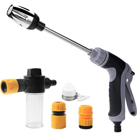 Pistolet Arrosage Haute Pression, Pistolet Tuyau Arrosage avec Embout Tuyau Arrosage, Appareil de Nettoyage Polyvalent pour Jardin, Lavage Voiture et Animaux Domestiques, Design Ergonomique avec T8 (1/5)