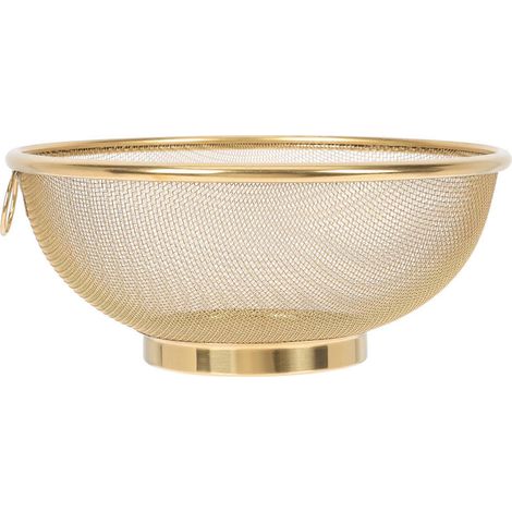 Edelstahl-Siebkorb mit feinem Sieb-20X20CM-Golden (1/4)