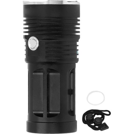 Lampe torche LED 10000LM, étanche, légère, portable et longue portée, avec fonction de protection. (1/4)