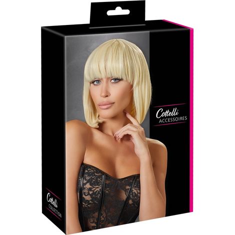 Cottelli accessoires - Parrucca regolabile di media lunghezza, biondo chiaro (1/3)