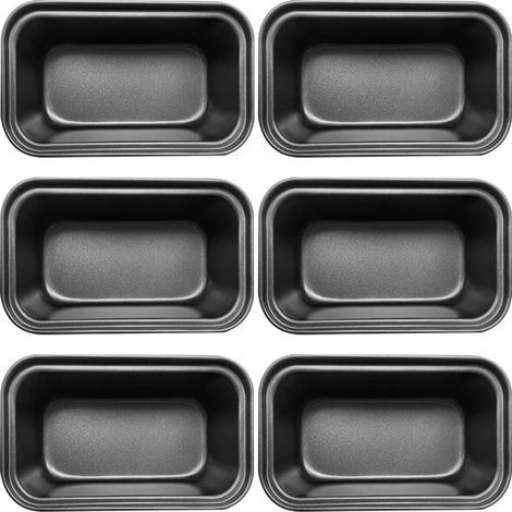 6-teiliges Toastform-Set — A-24 [Klein: 15,5 cm, Schwarz] (Kastenform ohne Deckel) (1/5)
