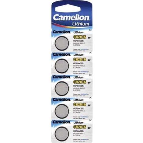 Pile bouton CAMELION CR2016, 5 pièces (1/3)