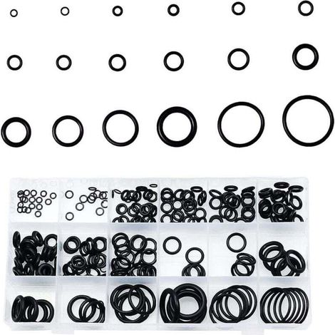 YMYNY 125PCS 18 Tailles Kit Joint Torique Assortiment en Caoutchouc, 3mm-22mm Joint d'Étanchéité Joints Toriques Universel Assortiment, Réparation de Véhicule Climatisation Robinetterie