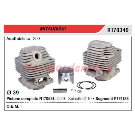 Cilindro pistone segmenti MITSUBISHI decespugliatore T 200 R170340