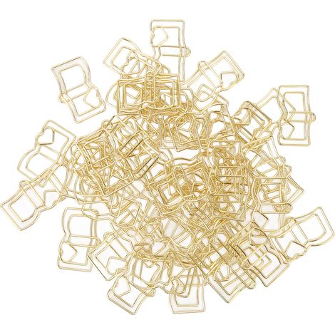 50PCS Trombones Originaux Antidérapants Forme Unique Réutilisables Forte Pince pour École Bureau Famille (1/5)