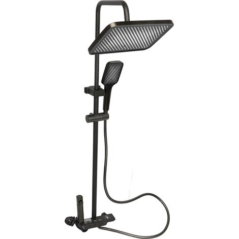 Ensemble de pomme de douche avec poignée, système de pluie pour salle de bain, luminaires muraux, Combo complet (1/5)