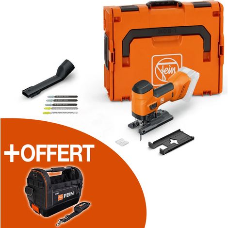 Fein – Scie sauteuse sans fil 18V – Course pendulaire 26mm – Pour bois dur et métal – Changement rapide de lame – Coffret L-BOXX 136 (1/5)