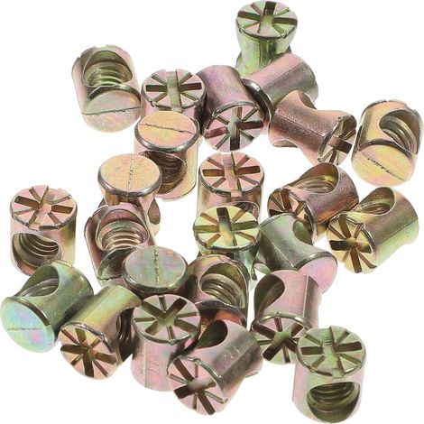 SOLUSTRE Lot de 20 écrous cylindriques fendus pour meubles (1/5)