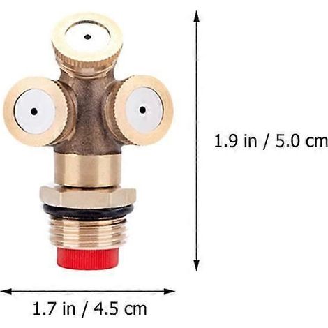 Agricultural Atomizing Nozzle 5Pcs Golden Brass for Outdoor Agriculture Lawn Care and Gardening Tools Dust Removal (1/5)