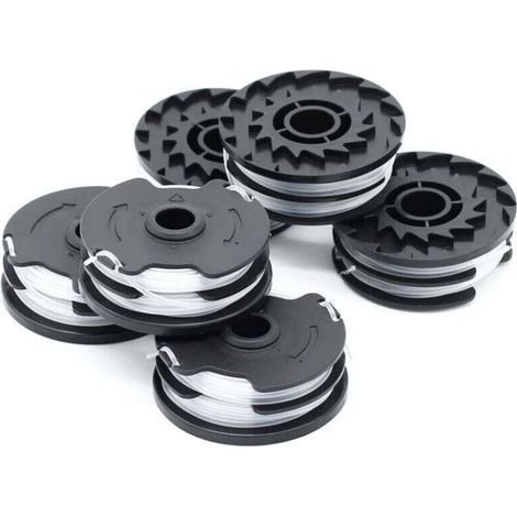 6er-Pack Ersatzspulen für 1,6-mm-Trimmerfäden – Länge 2 x 4 m – Für Parkside-Freischneider – Schnelles und langlebiges Schneiden – 20 l (1/5)