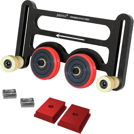 Table Saw Roller Feeder Aluminium Alloy Bearing Roller Featherboards Safety Rust-Proof Roller Feeder, Woodworking Tools for Band Saws