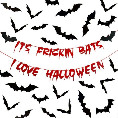 Halloween-Fledermaus-Wandtattoo, Happy Halloween Latte Buchstaben-Set, Spot (1/4)