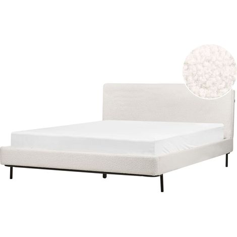 Bed Boucle CORIO 160 x 200 cm (EU King Size) Off-White