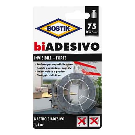NASTRO BIADESIVO 'INVISIBILE' BOSTIK mm 19x1,5mt - BOSTIK
