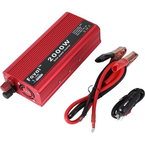 Inverter 12V 110V Automatique 2000W - Convertisseur DC à AC Power Avec Deux Sorties Pour Usage Maison, Voiture et Extérieur (1/5)