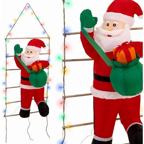 Échelle gonflable du Père Noël avec LED lumineuses, grande taille, 150 cm, JUMIhome (1/4)