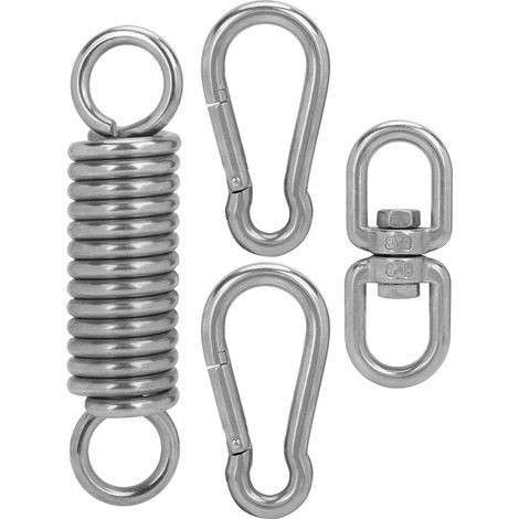 Mousqueton - Rotule À Rotation 360° - En Acier Inoxydable 304 - Pour Hamac Balançoire Yoga Aérienne Sac De Frappe - Charge Maximale 200 Kg - Lot De 2 (1/5)