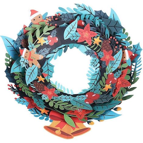 Handgefertigter Papierkranz als Weihnachtsschmuck – Geschenk für Familie, Freunde und Nachbarn