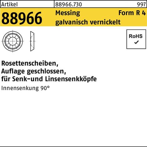 Rosettensch. Messing 7,0mm vernickelt US 4157 geschlossen Ms Ni 100 Stk (1/2)