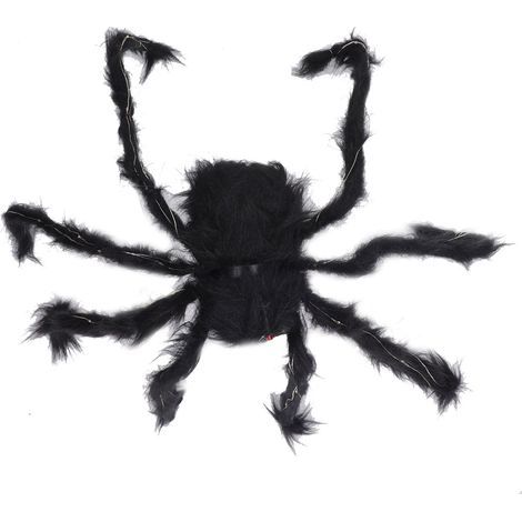 Décoration d'araignée Lumineuse pour Halloween, Décoration d'araignée Flexible et Pliable pour Halloween, Guirlande Lumineuse LED à Piles pour Maisons Hantées (Pile Bouton (1/5)