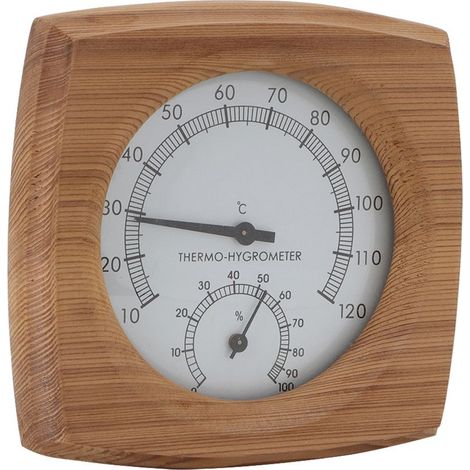2-in-1 Sauna- und Hammam-Zubehör: Thermometer, Hygrometer, Zedernholz (1/5)