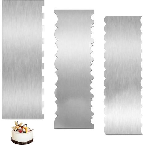 Set di 3 spatole da pasticceria in acciaio inox, 22 x 7,8 cm (1/5)