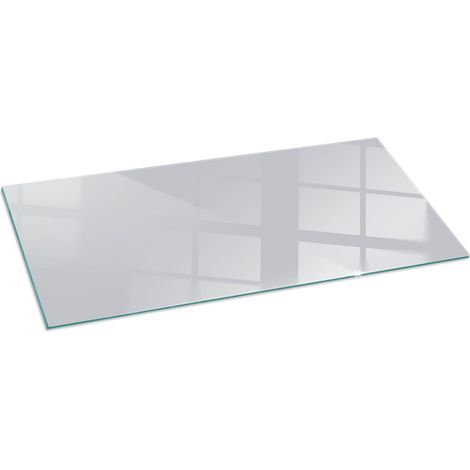 Piastra Per Camino Decorazione Per Pavimento In Vetro Per Camino Per Focolare Moderno per la legna Colore Grigio 125x50 cm (1/5)