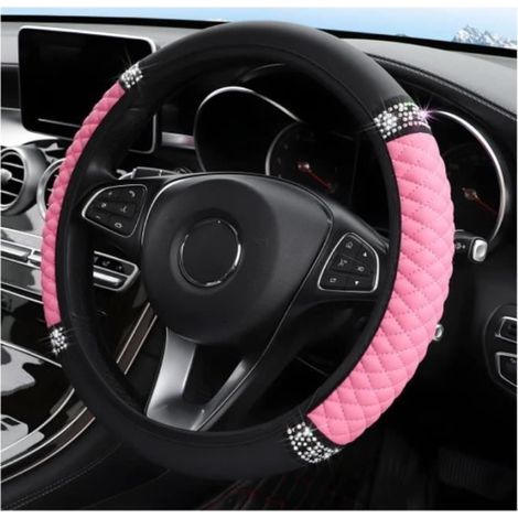Coprivolante universale - Rosa - Pelle sintetica PU traspirante - 37-38 cm - Antiscivolo (1/4)