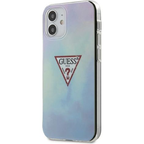 Funda rígida azul para iPhone 12 mini de 5,4 pulgadas de Guess GUHCP12SPCUMCGC02, colección Tie & Die. (1/2)