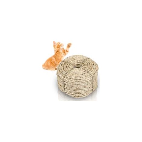 Corda di sisal naturale per animali domestici, corda di sisal resistente all'usura per tiragraffi per gatti - Decorazione per giardino e fai da te, 3000 x 0,8 cm (1/4)