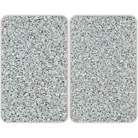 Plaque de protection en verre 30 x 52 cm – Lot de 2 – Résistante aux chocs et rayures – Couvre-plaques universel pour cuisinière (1/5)