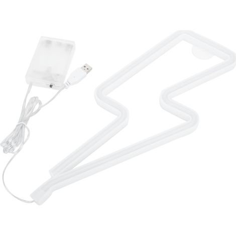 Guirlande lumineuse décorative LED rose pour fêtes de famille, bars, chambres et autres pièces ruban lumineux néon rose effet éclair double usage avec prise USB. (1/5)