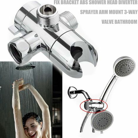 ABS-Montagehalterung für 3-Wege-Armatur, Duscharm, Duschkopfumsteller, Badezimmer