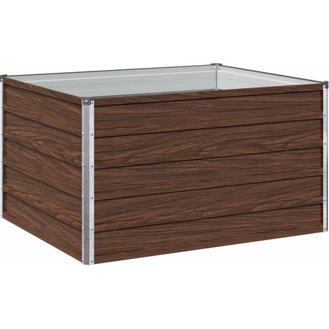 Cama de Jardín Elevada Negro 100 x 80 x 55 cm vidaXL