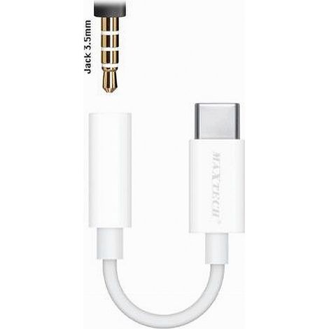 MaxTech - Adattatore Audio Type-c A Aux Jack 3,5mm Per Smartphone Tablet Maxtech Ad-tc01 - (1/2)