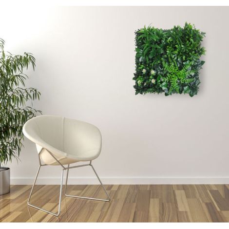 Künstliche Kunststoffhecke 50x50cm - Hochdichtes Dekorpaneel, wartungsfrei für Garten, Zaun, Balkon, Partys