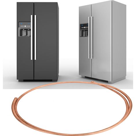 Tuyau en cuivre C1100 T2 2 m, flexible spiralé pour climatiseurs et réfrigérateurs, diamètre extérieur 9,5 mm / diamètre intérieur 7,9 mm (1/5)