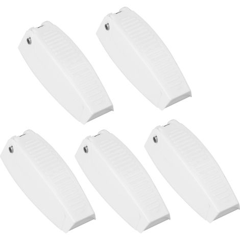 5x Loquets d'arrêt de porte ABS blanc pour camping-car autocaravane caravane remorque coffre à bagages (1/5)