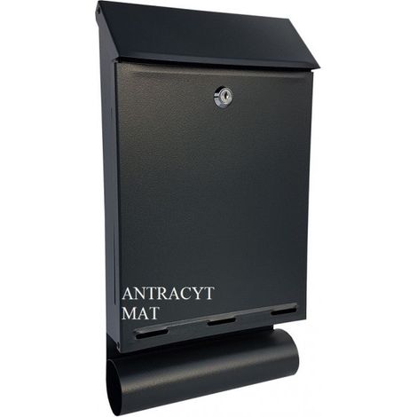 Briefkasten mit Rohr A-4T Anthrazit - SKL A4T 701