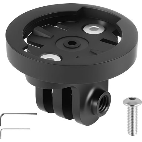 Fahrradcomputerhalterung – 1-teilig – Aluminium und ABS – Universeller Garmin-Adapter – Für Edge und Varia – 22–24 mm Lochabstand (1/5)