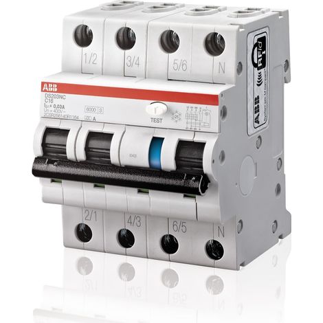 Disjoncteur diff. 3P+N droite 32A 10kA cbe C 300mA Type AC 2CSR256040R3324 ABB T218082