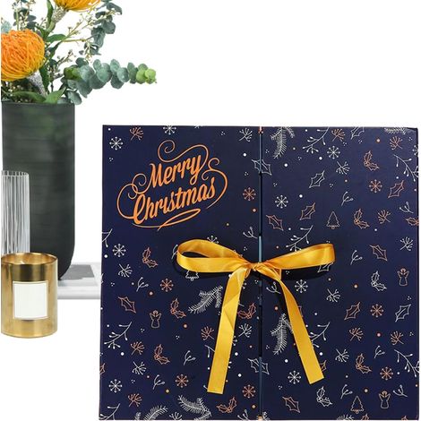 Cajas vacías para calendario de adviento - Decoración navideña de 24 días - Cajas navideñas vacías - Para adultos, niños, estudiantes, objetos pequeños, dulces, joyas (1/5)