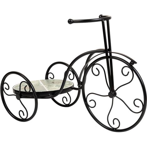 Soporte bici de mosaico y forja verde claro 53x23.5x36
