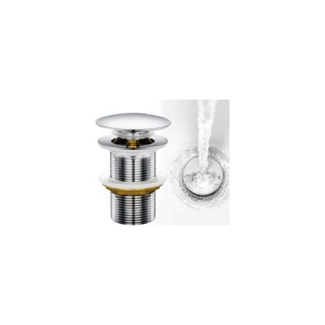 Bonde de Lavabo Pop-Up, Acier Inoxydable 41 mm, Système de Vidage Click-Clac Sans Trop-Plein, Étanche Anti-Colmatage, Universelle pour Vasque Salle de Bain (1/5)