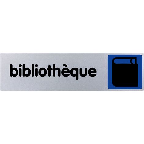 Plaque de porte Bibliothèque - couleur 170x45mm - 4032634